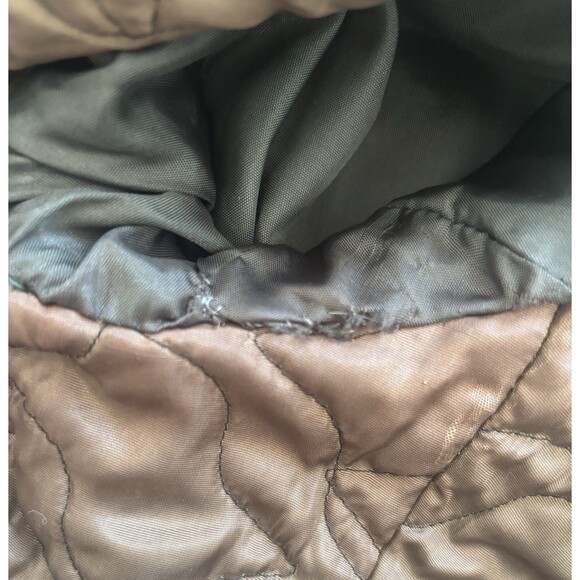 Vintage 60s Green Wool Womens Coat M Double Breasted Pea Coat Overcoat USA - Picture 12 of 12